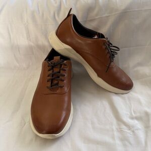 Cole Haan Tan Leather Sneakers with Cream Soles